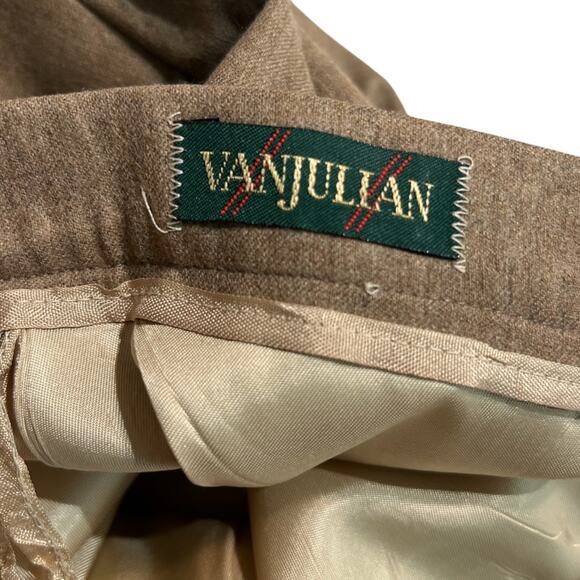 Vintage 80s Brown Blazer Gold Button Midi Skirt Suit Van Julian 6 Single Breast - Picture 11 of 15